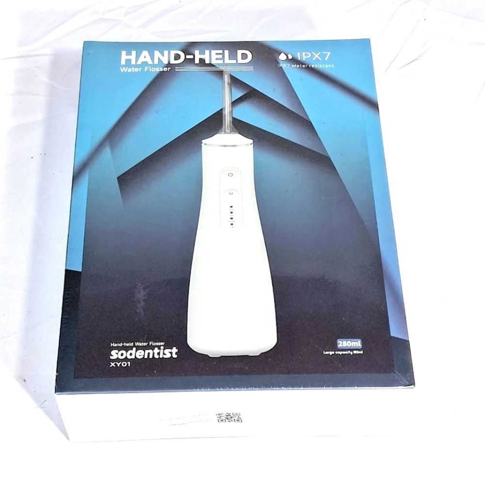Sodentist NIBox 280 ml. White Hand-Held 3 Mode Water Flosser With Charging Base